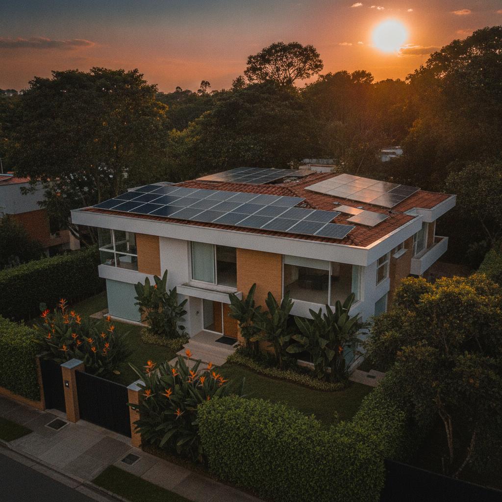 Casa en Bogotá con sistema solar fotovoltaico instalado